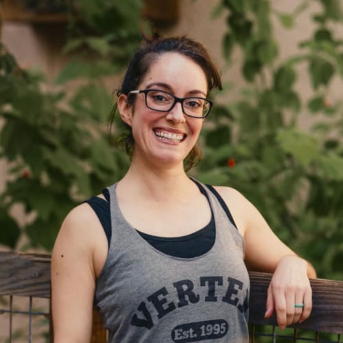 Kristen Krupp, Youth program and group coordinator; aerial silks instructor